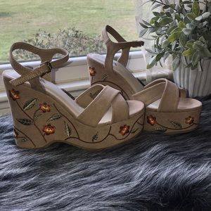 MIA Vintage Style Boho Western Never Worn Wedges
